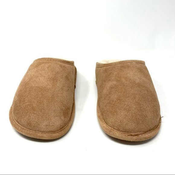Brand NEW Chestnut Suede Bottom Scuff Sherpa Lined Slippers Size 6 ( Like Ugg) - Picture 3 of 6